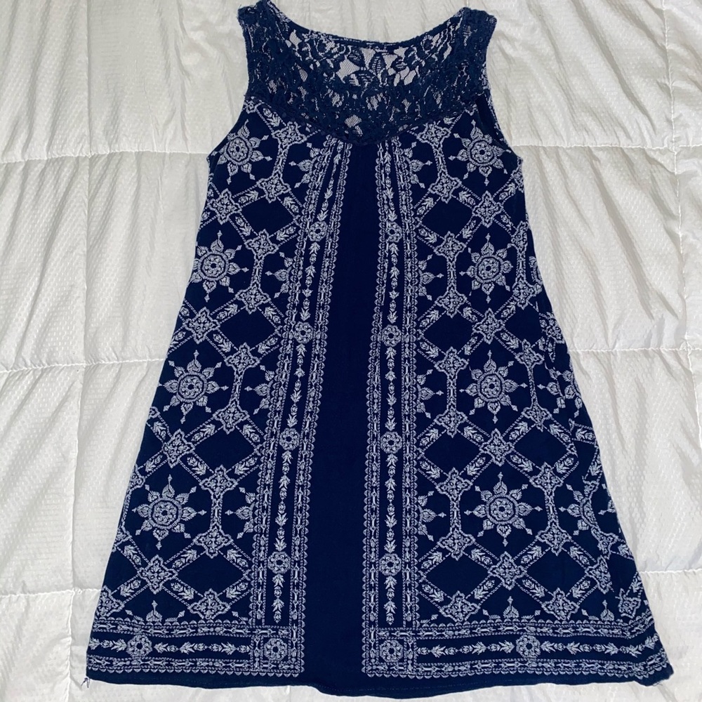 Navy & white casual dress